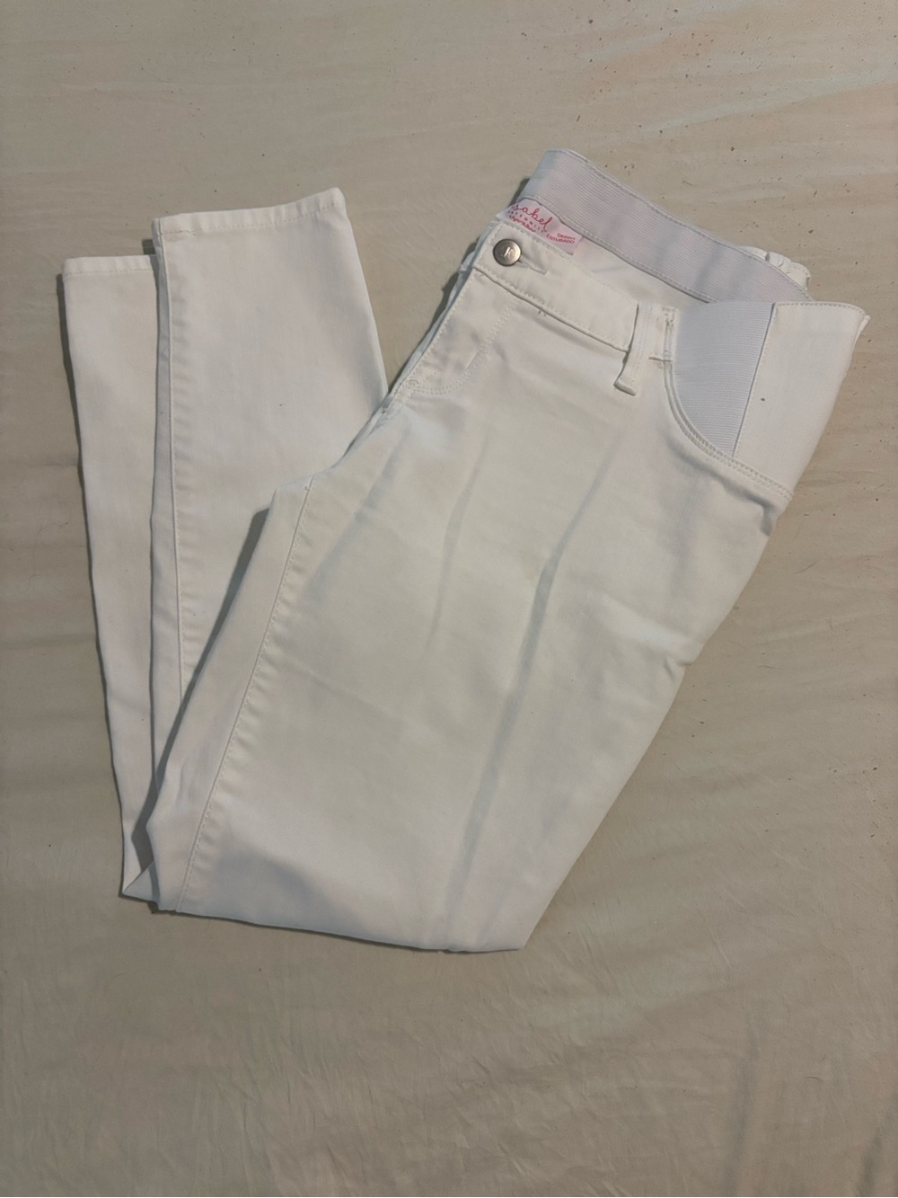 Women’s Maternity White Skinny Jeans